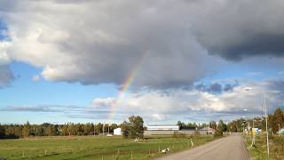 A rainbow in the sky around Söderhamn riding house