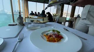 Madinat Jumeirah | Pierchic restaurant | Ricotta And Spinach Ravioli, Tomato Sauce, Fresh Basil.