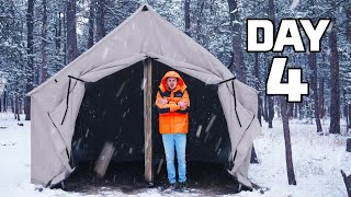 7 Day Solo Survival in Extreme Tent