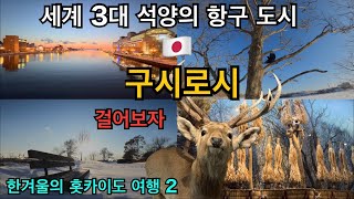 🇯🇵【 구시로 】세계 3대 석양의 항구 도시 / 한겨울의 홋카이도 여행 2 / 일본의 거리 소개