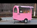 Mobile Street Food Vending Cart Ice Cream Food Truck Trailer Coffee Food  Fully Equipped Pizza Cake