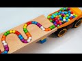 Marble Run Race ☆ HABA Slope & Retro Makita Truck, Garbage Truck Long Version #001