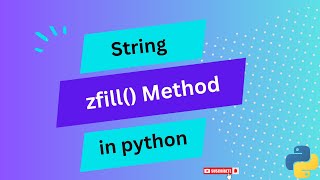 (SY) zfill () method in python