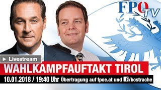 Komplettaufzeichnung: Wahlauftakt Landtagswahl Tirol mit HC Strache und Markus Abwerzger