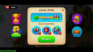 TOWNSHIP   Colorful Puzzle  Match -3  game level # 5716