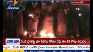 1500 Women Take part in Maha Harati at Lakshettipet Of Adilabad