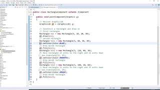 Java programming Display 4 rectangle on a frame