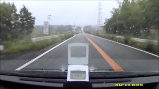 国道６号線 浪江町 ⇒富岡町　車内の放射線量 2014/10/13