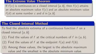 4.2B The Closed Interval Method