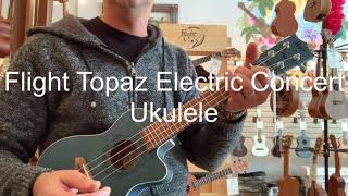 Flight Topaz Concert Electric Ukulele Demo/Review at Aloha City Ukes DUC380CEQ