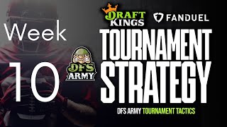 DFS NFL Week 10 Draftkings GPP Strategy and Picks | Tournament Tactics