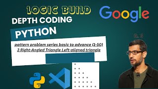 python: Right-Angled Triangle Left-aligned triangle pattern problem