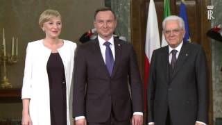 Quirinale - Incontro tra il Presidente Mattarella e il Presidente della Polonia Duda