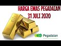 Harga Emas Pegadaian Antam Hari ini 31 Juli 2020, Investasi Emas