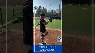 Yoshinobu #Yamamoto bullpen session before 2025 Spring Training #Short #Shorts #MLB #DodgersST