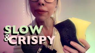 ASMR | Just Relaxing Crispy Scour on Foam Sponge Rubbing To Fall Asleep To | No Talking