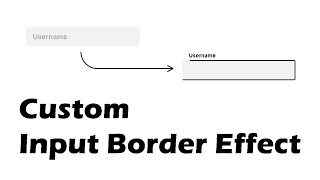 Create Custom Input Border Effect with Html and Css Only