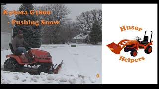 Huser Helpers - The Ol' Kubota G1800 Pushing Snow