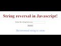 [Javascript tutorials #1] String reversal application