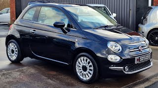 2018 (68) Fiat 500 Lounge 1.2 3Dr in Crossover Black. 22k Miles. 5 Services. Pan Roof. DAB. £7500