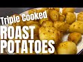 TRIPLE COOKED ROAST POTATOES. Prepare in advance and simply reheat on Christmas Day