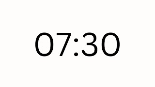 7 Minutes 30 seconds countdown Timer - Beep at the end | Simple Timer (six min thirty sec)