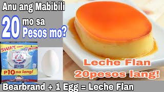 LECHE FLAN 20 Pesos | How To make Budget Leche Flan | Bear Brand at Egg lang | Blush Rivera