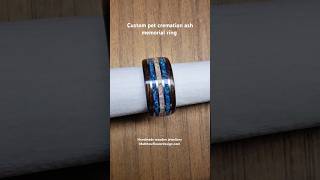 Pet cremation ash memorial wooden ring