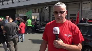 Piquet de grève chez D’Ieteren : “Les travailleurs sont déterminés à aller au finish”