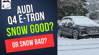 Audi Q4 E-Tron rwd ESC in the snow on summer tyres. (Traction control)