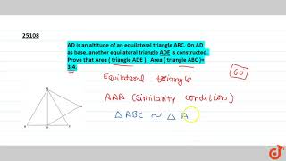 AD  is an altitude of an equilateral triangle   ABC.  On   AD  as base, another equilateral