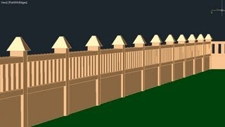 AUTOCAD 3D HOUSE  | COMPOUND WALLS | BOUNDARY WALLS