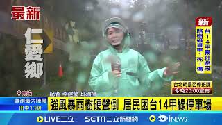 強風暴雨樹硬聲倒 居民困台14甲線停車場│記者 李建瑩 邱瑞揚│【新聞一把抓】20241031│三立新聞台