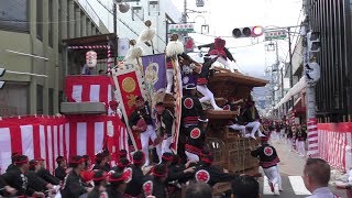 令和元年10月13日　岸和田市八木地区だんじり祭り　本宮　朝の曳行