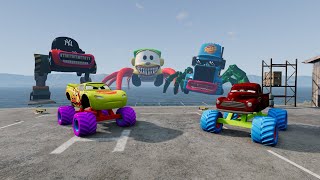 Epic Escape From Lightning Mcqueen Monster Car, Mcqueen Kuncut Spider, Mcqueen Leaks, Mcqueen Peer