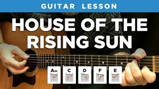🎸 "House of the Rising Sun" guitar lesson w/ chords & tabs (The Animals)