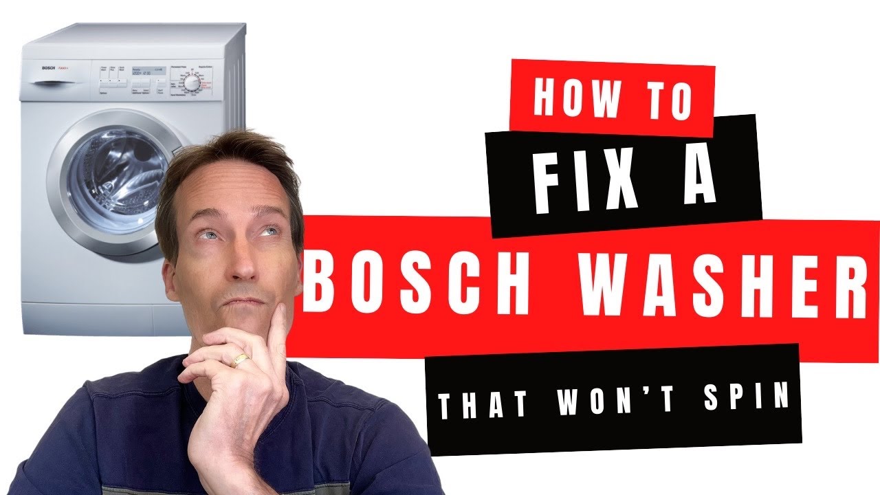 Bosch Washing Machine Won’t Spin - FIXED - YouTube