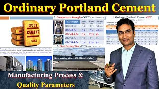 Ordinary Portland Cement OPC | Type | Manufacturing Process | Quality parameter