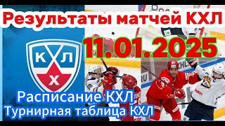 КХЛ. Результаты матчей 11.01.2025, кхл таблица расписание