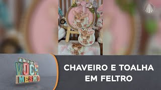 Chaveiro em feltro com toalhinha combinando | KIT BERÇÁRIO E CRECHE