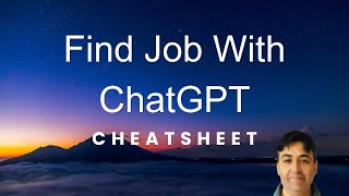 ChatGPT Cheatsheet to Find Job