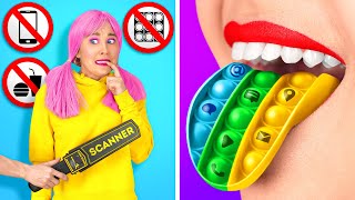 Download Mp3 FUN WAYS TO SNEAK ANYTHING ANYWHERE || DIY Crazy Sneaky Tricks And Tips By 123 GO Like!
