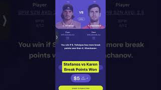 Stefanos Tsitsipas vs Karen Khachanov - Break Points Won Contest