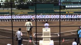 『第96回全国高等学校野球選手権京都大会』前年優勝旗、準優勝旗返還