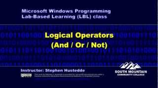 05J Logical Operators (VB & C#)