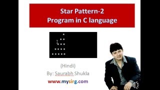Star Pattern 2 Program in C language Hindi