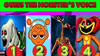 Guess Monster Voice 💥 SlenderMan, Monster Toilet, Train Eater,Poppy playtime 3🎶 Coffin Dance