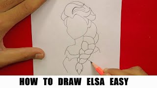 HOW TO DRAW ELSA EASY STEP BY STEP FOR BEGINNERS
