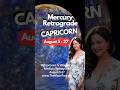 #CAPRICORN ♑️ Women in Mercury Retrograde • Astrology Horoscope August 5-27, 2024