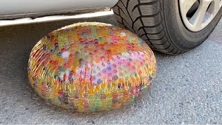 Crushing Crunchy & Soft Things by Car!   EXPERIMENT  CAR VS GIANT ORBEEZ WATER BALLOON